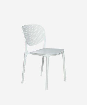 Noomi U-396-W White Stackable Chair