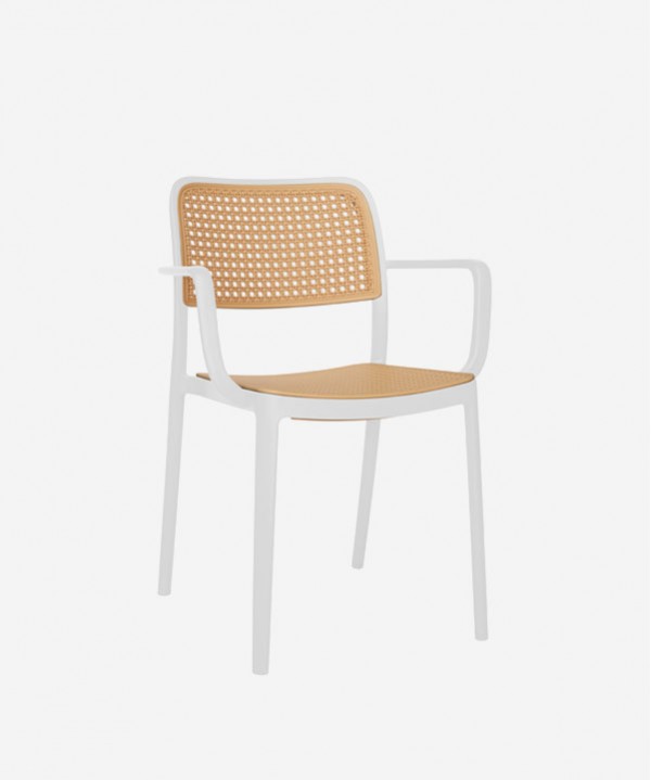 Noomi U-649 Polypropylene Dining Chair, White